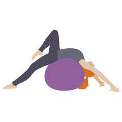 
Flat icon design of ball exercise 

