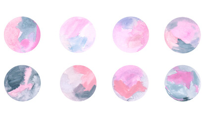 hand paint watercolor circle spots