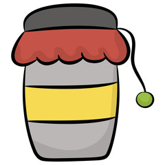 
Hand drawn icon of a takeaway drink, beverage 

