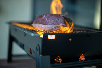 Picanha barbecue on the fire