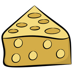 
A dairy product piece, cheese slice
