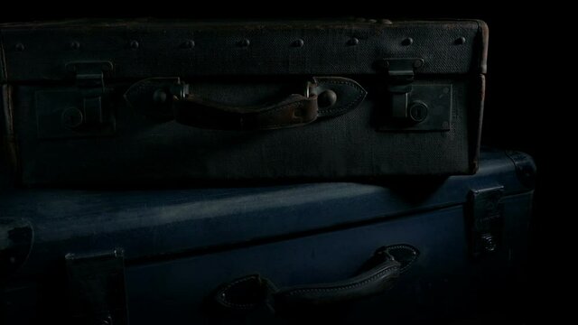 Passing Suitcases Luggage Stacked Up