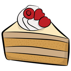 
chocolate cake slice icon
