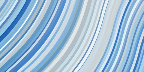 Light BLUE vector texture with circular arc. Bright sample with colorful bent lines, shapes. Pattern for ads, commercials.