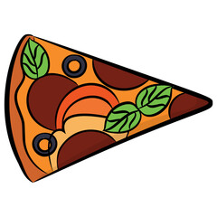 
Hand drawn icon of pizza
