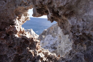 vista de un agujero