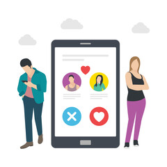 
Mobile communication flat illustration 
