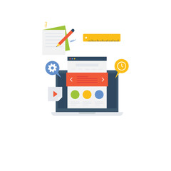 
Web designing, software development illustration 
