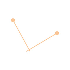 Vector flat illustration isolated on white. Knitting needles. Design for knitter, hand made master, maker, card, print, postcard, pattern