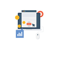 
Pay per click ppc vector illustration 
