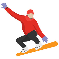 Fototapeta premium Downhill skiing icon, winter sports 