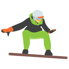 Obraz premium Downhill skiing icon, winter sports 