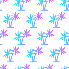 Fototapeta na wymiar Palm trees seamless pattern. Background for a tropical party