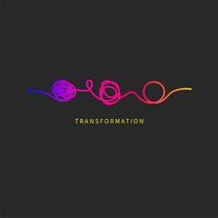 Psychotherapy icon. Transformation symbol. Logo therapy, psychoanalysis