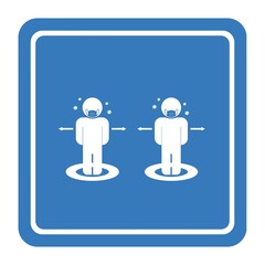 Distanciation sociale dans un panneau