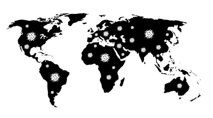 Carte du monde de la pandémie de Covid-19