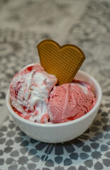 Homemade  ice cream different flavor