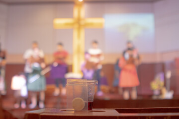 Communion New Normal Style - In One Time Use Containers To Protect People From The Pandemic COVID-19