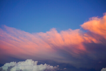 Naklejka premium sunset sky with clouds