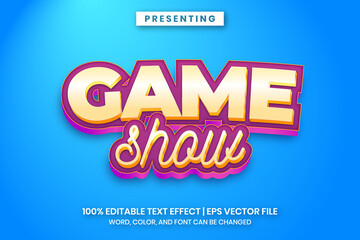 Game show title text effect