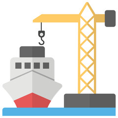 
Sea freight isolated icon
