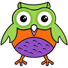 
Creative design icon of owl cartoon
