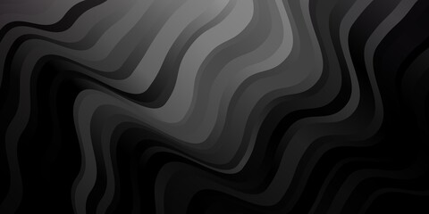 Obraz premium Dark Gray vector background with bent lines. Colorful illustration in circular style with lines. Pattern for ads, commercials.