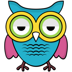 
Creative design icon of owl cartoon
