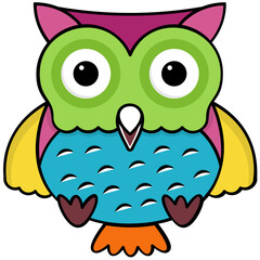 
Creative design icon of owl cartoon
