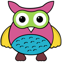 
Creative design icon of owl cartoon
