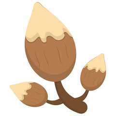 

Mushroom flat icon creative design
