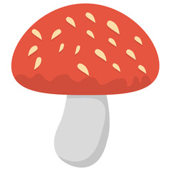 

Mushroom flat icon creative design
