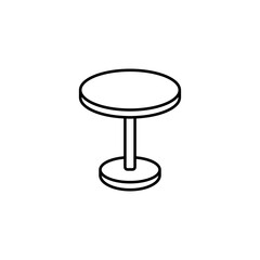 table icon element of furniture icon for mobile concept and web apps. Thin line table icon can be used for web and mobile. Premium icon on white background