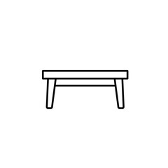 table icon element of furniture icon for mobile concept and web apps. Thin line table icon can be used for web and mobile. Premium icon on white background