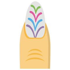 
Creative nail painting icon
