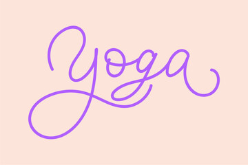 illustration yoga sign calligraphy