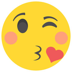 
Creative romantic smiley icon
