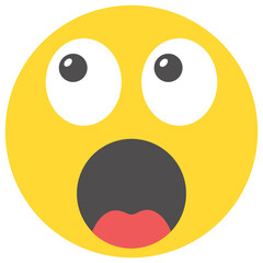 
Surprised face mouth stuck open
