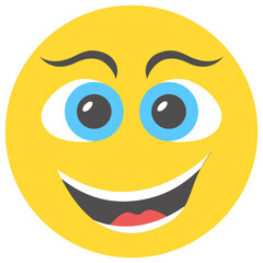 
flat smiley design to express emotions
