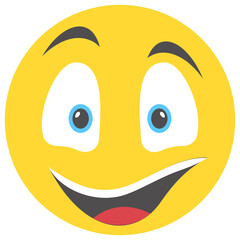 
Emoticon flat design for expression of feelings
