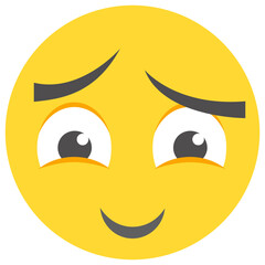 
Emoticon flat design for expression of feelings
