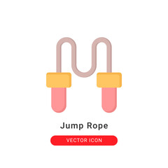 jump rope icon in flat style. for your website design and logo. Vector graphics illustration and editable stroke.