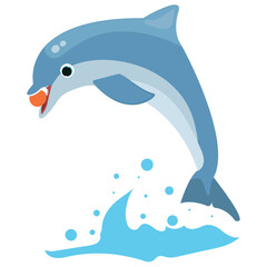 
A dolphin is playing in sea, ball playing 

