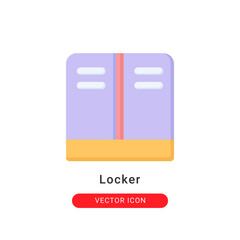 locker icon in flat style. for your website design and logo. Vector graphics illustration and editable stroke.