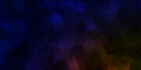 Obraz premium Dark Blue, Yellow vector texture with poly style with cubes.