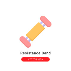 resistance band icon in flat style. for your website design and logo. Vector graphics illustration and editable stroke.