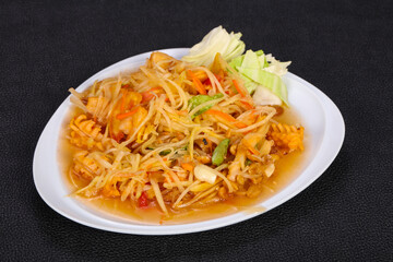 Thai salad with papaya and prawn