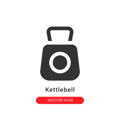 kettlebell icon in glyph style. for your website design and logo. Vector graphics illustration and editable stroke.