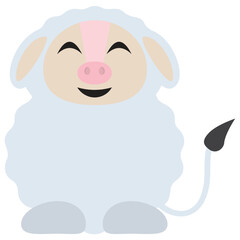 

Cute sheep vector icon
