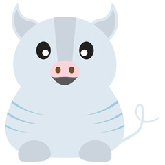 
A funny fat pig icon
